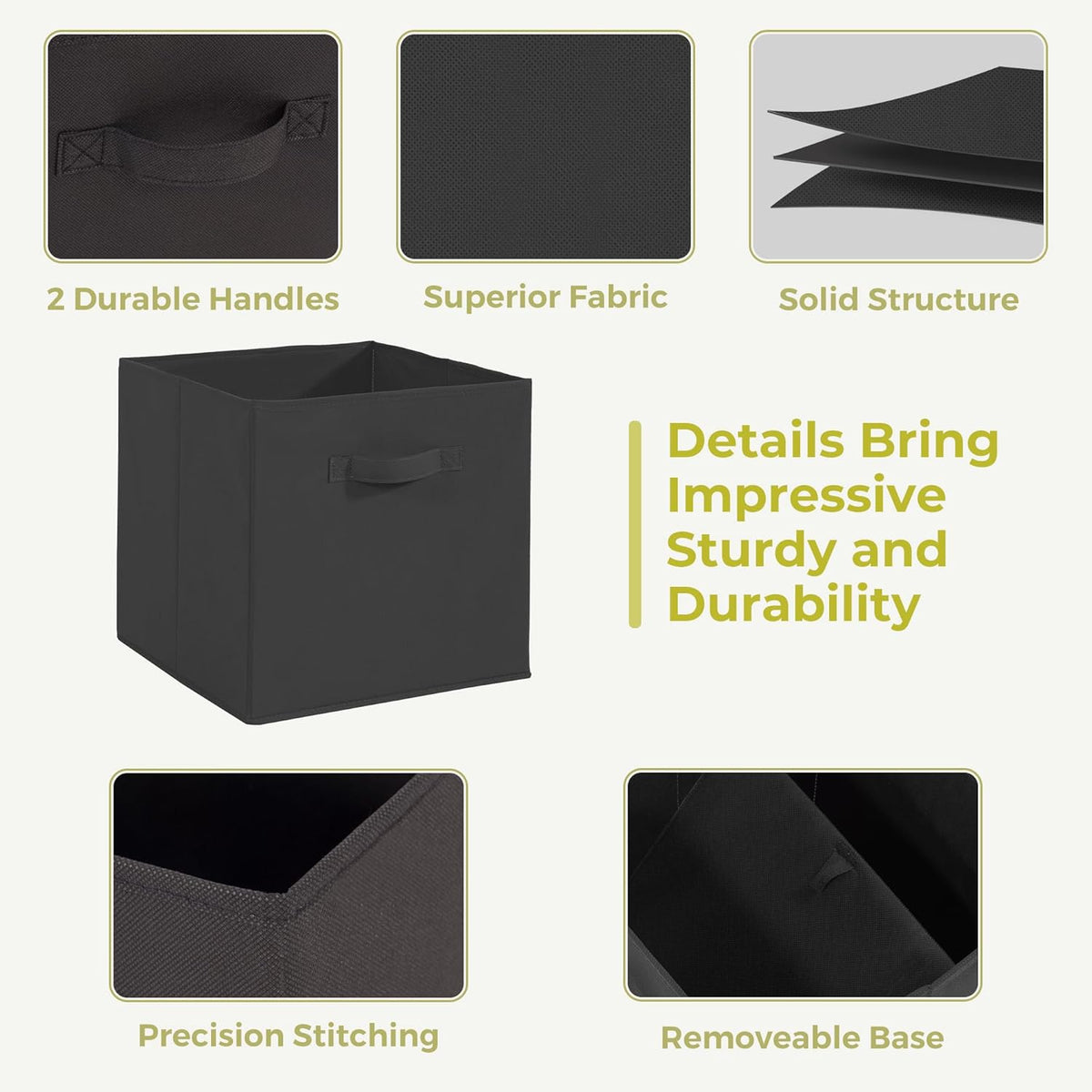 11-Inch Collapsible Storage Cubes – Set of 4