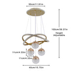 Modern 3-Color LED Chandelier
