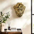 Gold Leopard Head Wall Sculpture