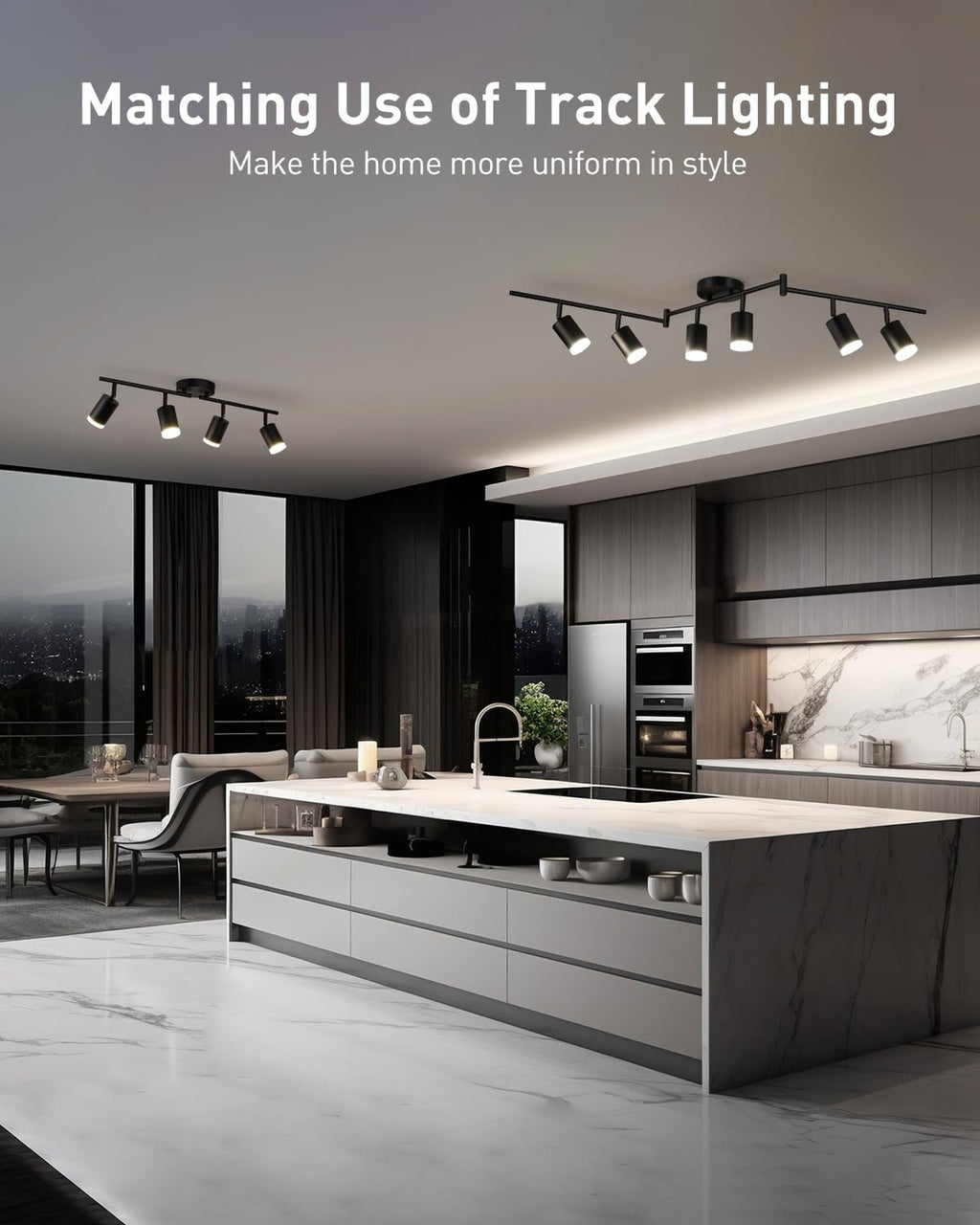 4-Light Flexible LED Track Lighting
