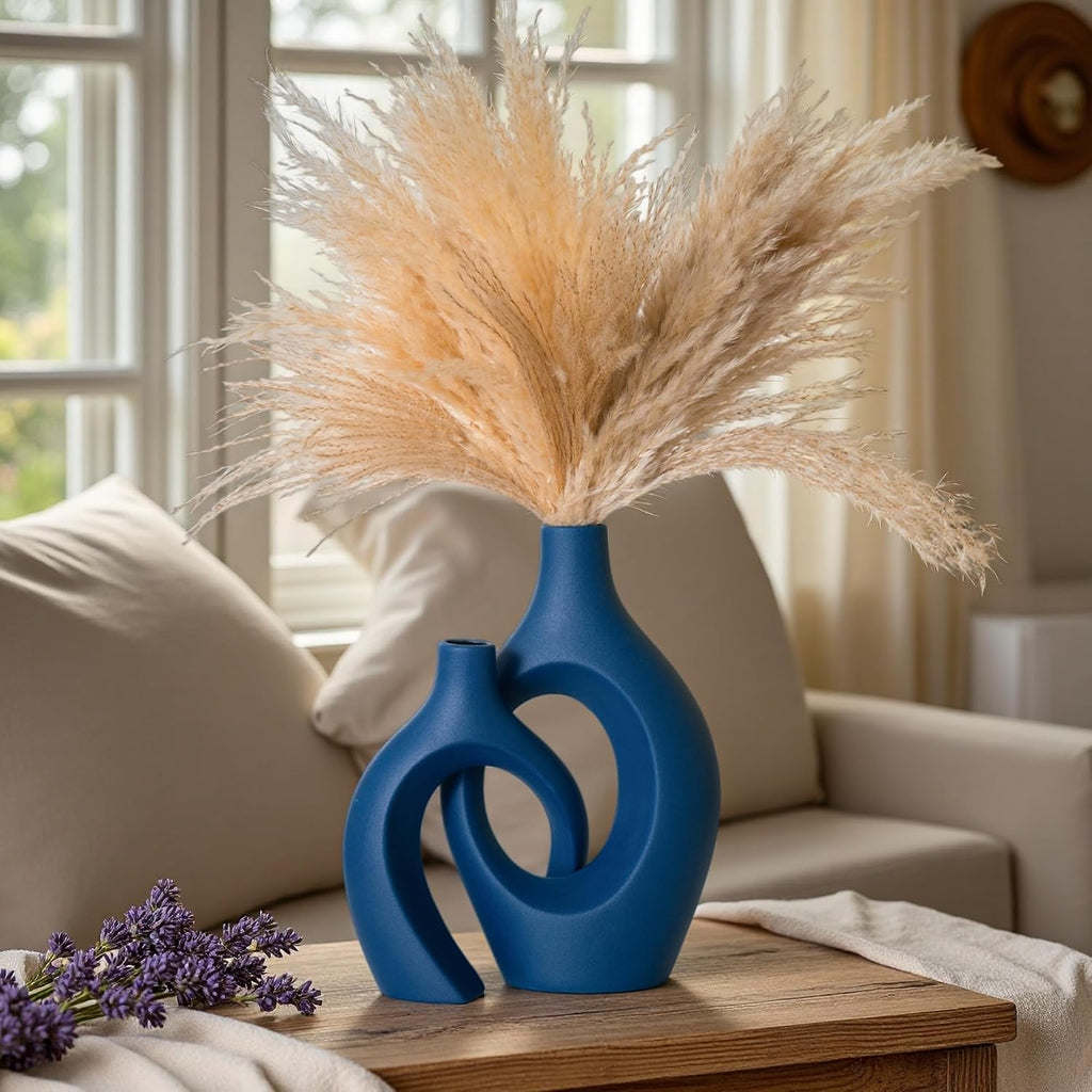 Modern Ceramic Vase Set of 2
