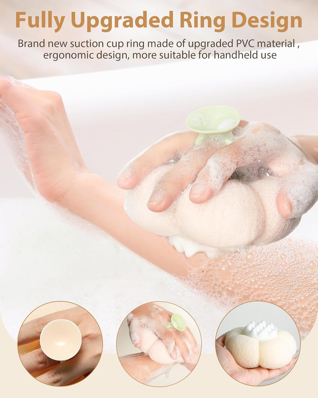2-in-1 Flower-Shaped Bath Sponge