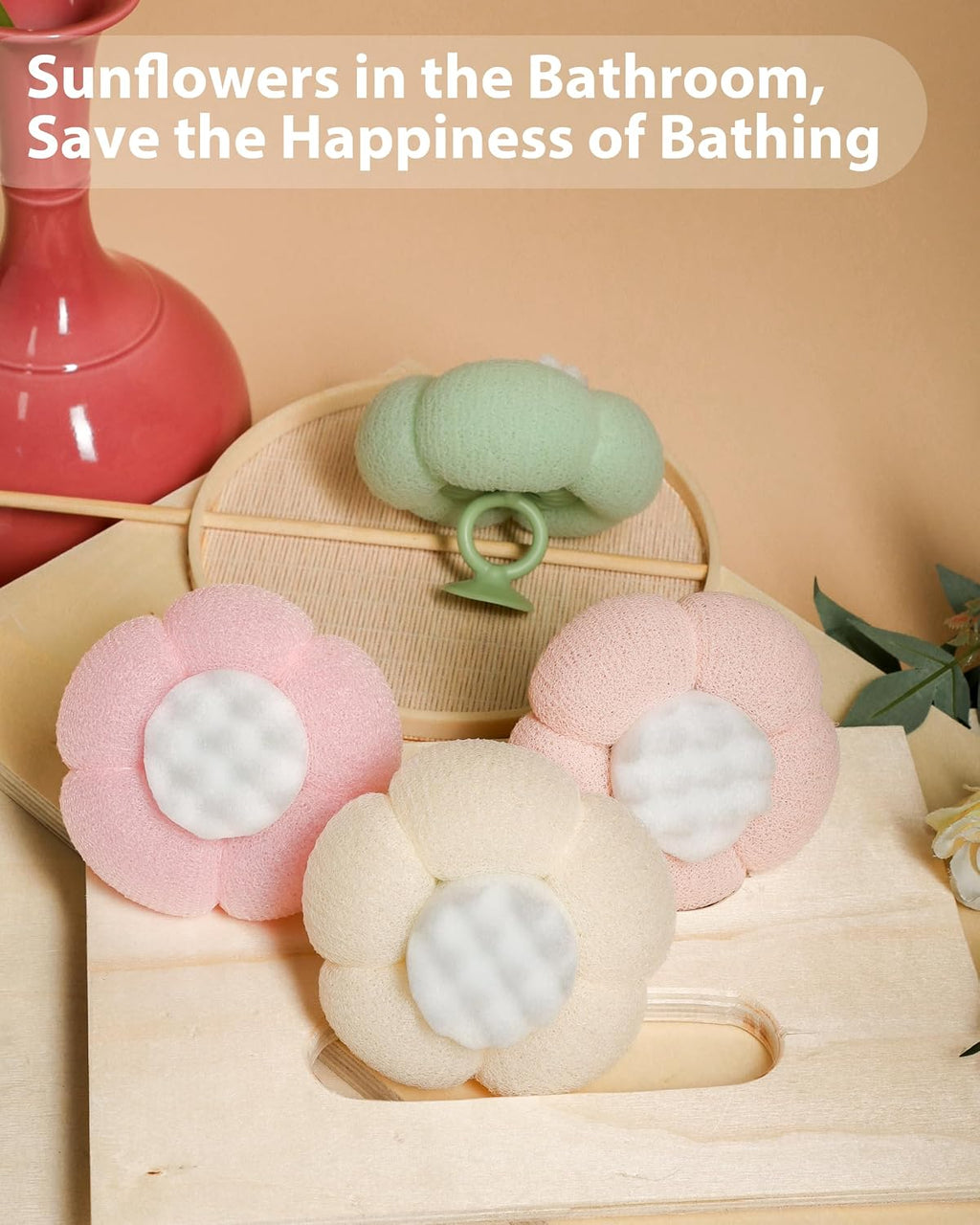 2-in-1 Flower-Shaped Bath Sponge