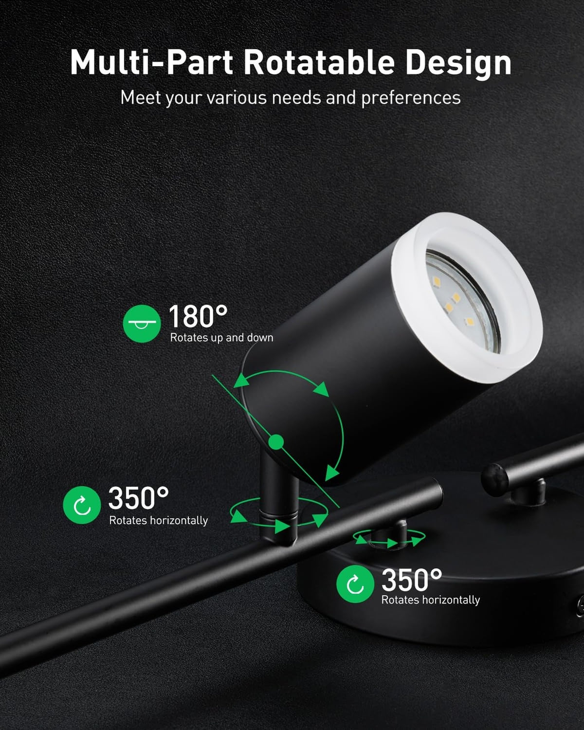 4-Light Flexible LED Track Lighting