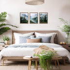 Framed Forest Landscape Wall Art – Set of 3