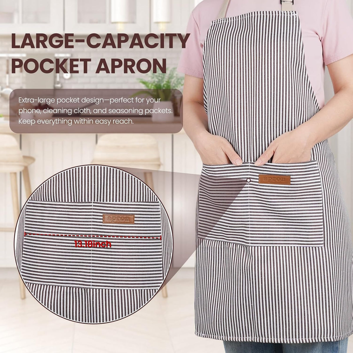 Adjustable Kitchen Aprons – 2 Pack