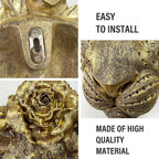 Gold Leopard Head Wall Sculpture